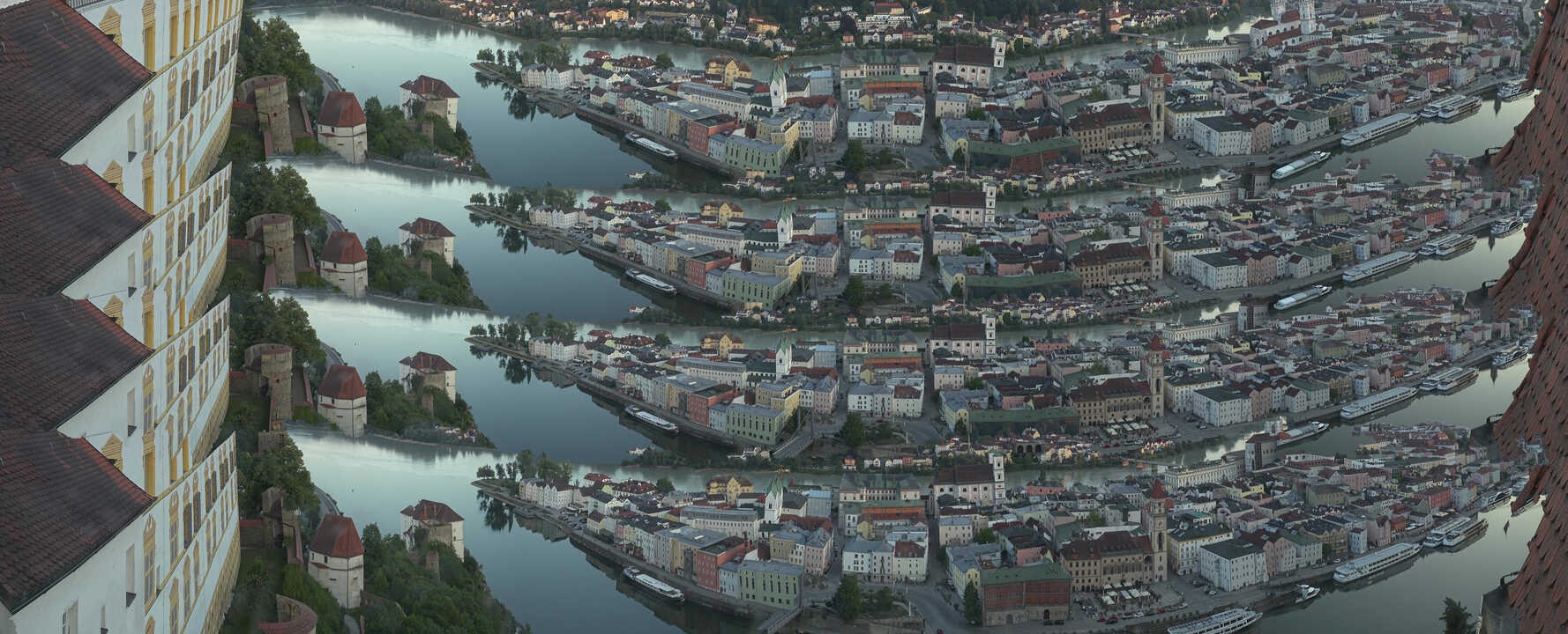 Archived image Webcam Passau: View from Veste Oberhaus