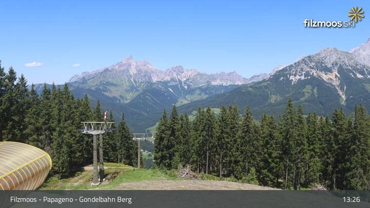 Archiv Foto Webcam Filzmoos: Bergstation Papagenobahn
