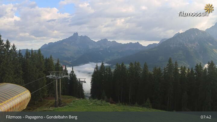 Archiv Foto Webcam Filzmoos: Bergstation Papagenobahn