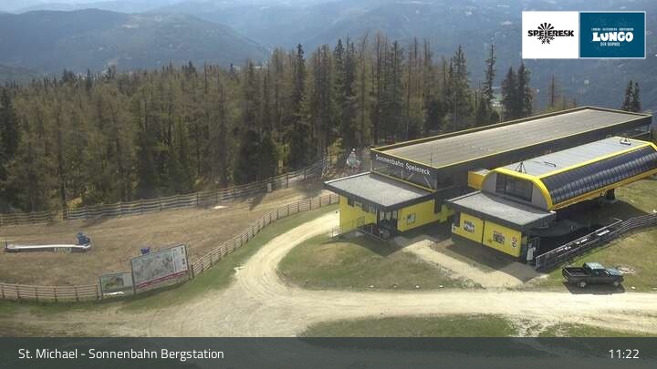 Archiv Foto Webcam St. Michael - Blick Bergstation Sonnenbahn Gondel