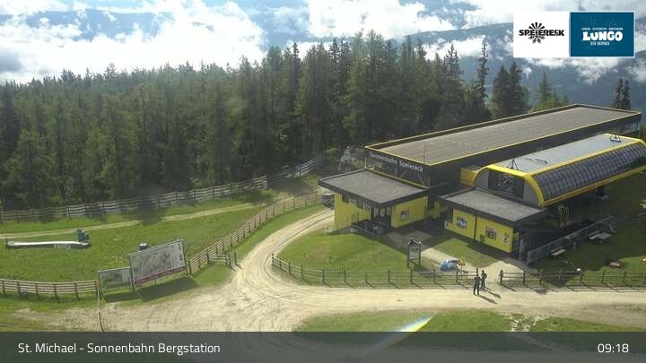 Archiv Foto Webcam St. Michael - Blick Bergstation Sonnenbahn Gondel