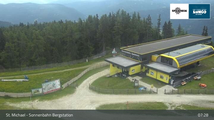 Archiv Foto Webcam St. Michael - Blick Bergstation Sonnenbahn Gondel