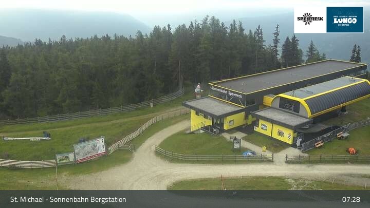 Archiv Foto Webcam St. Michael - Blick Bergstation Sonnenbahn Gondel