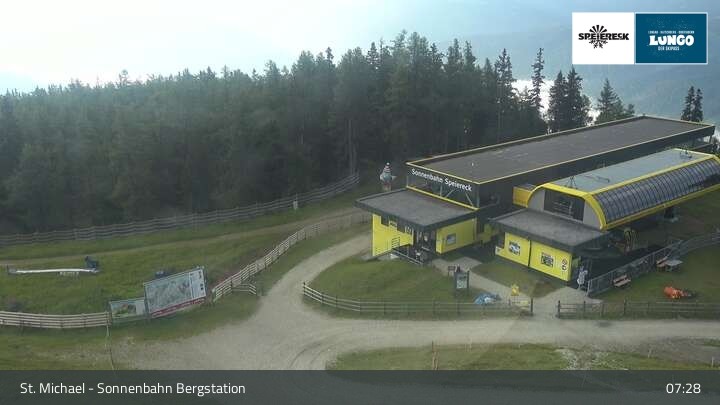 Archiv Foto Webcam St. Michael - Blick Bergstation Sonnenbahn Gondel