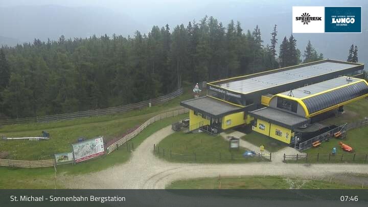 Archiv Foto Webcam St. Michael - Blick Bergstation Sonnenbahn Gondel