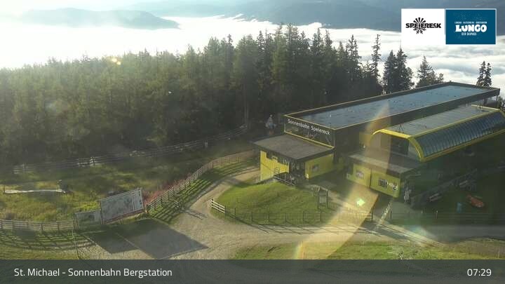 Archiv Foto Webcam St. Michael - Blick Bergstation Sonnenbahn Gondel