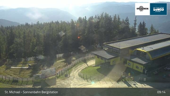 Archiv Foto Webcam St. Michael - Blick Bergstation Sonnenbahn Gondel