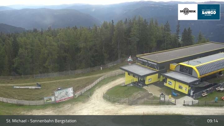 Archiv Foto Webcam St. Michael - Blick Bergstation Sonnenbahn Gondel