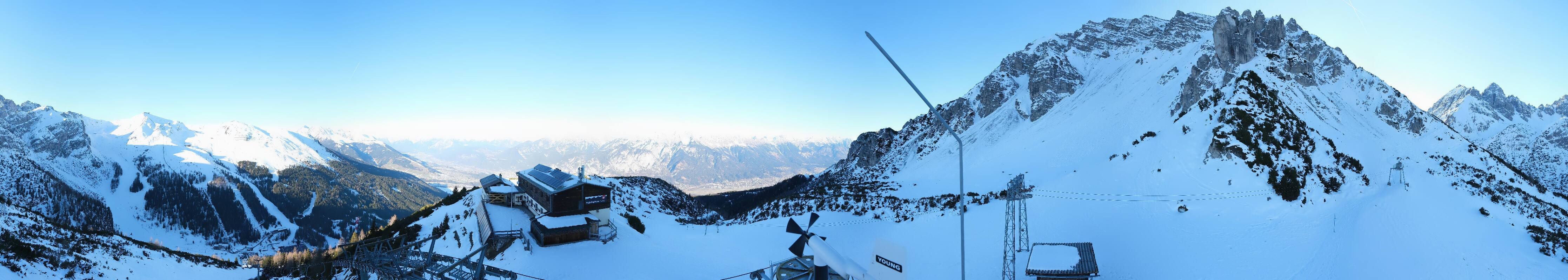 Archiv Foto Webcam Axams: Blick vom Birgitzköpflhaus