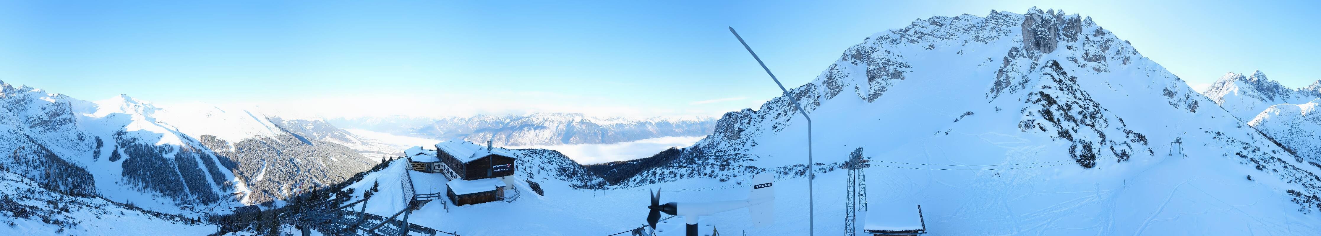 Archiv Foto Webcam Axams: Blick vom Birgitzköpflhaus