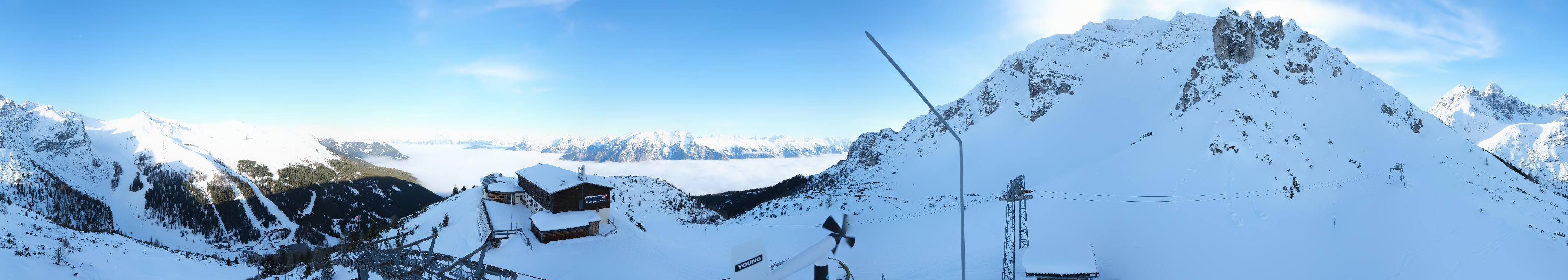 Archiv Foto Webcam Axams: Blick vom Birgitzköpflhaus