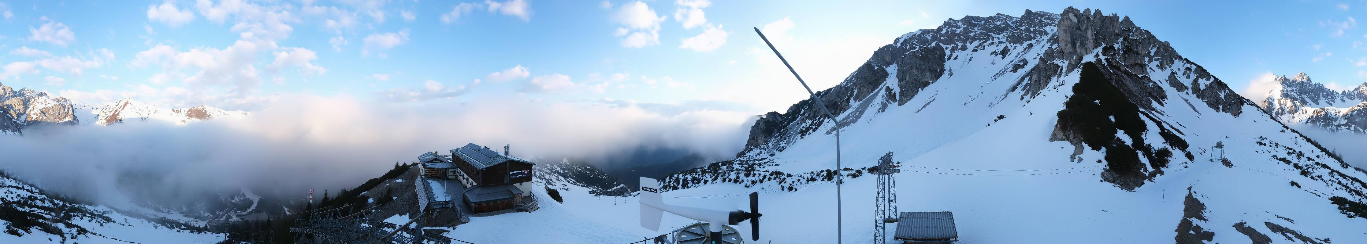 Archiv Foto Webcam Axams: Blick vom Birgitzköpflhaus