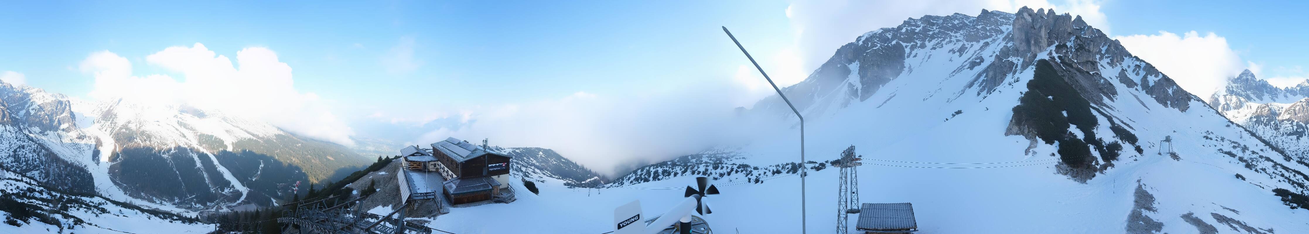 Archiv Foto Webcam Axams: Blick vom Birgitzköpflhaus