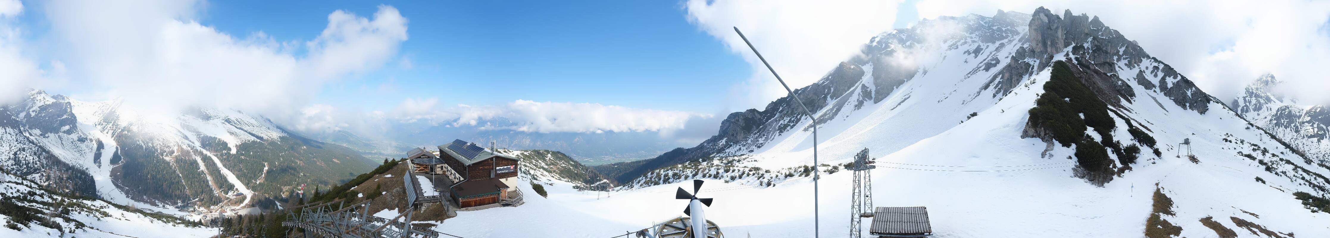 Archiv Foto Webcam Axams: Blick vom Birgitzköpflhaus