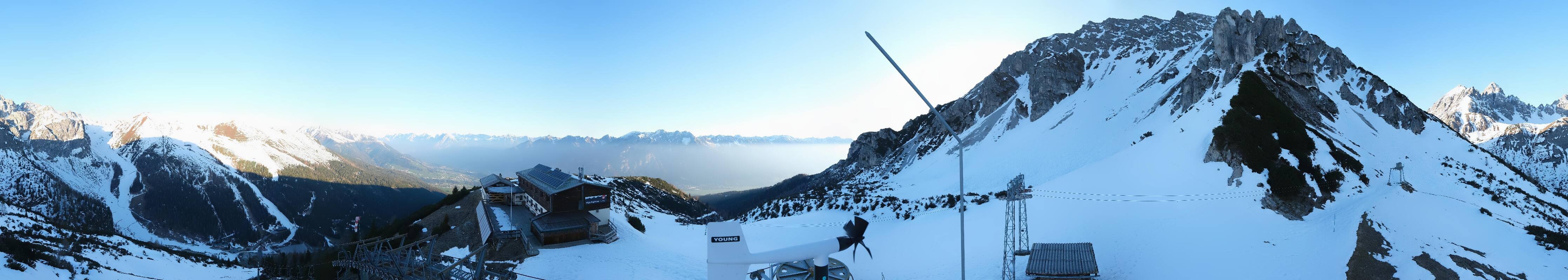 Archiv Foto Webcam Axams: Blick vom Birgitzköpflhaus