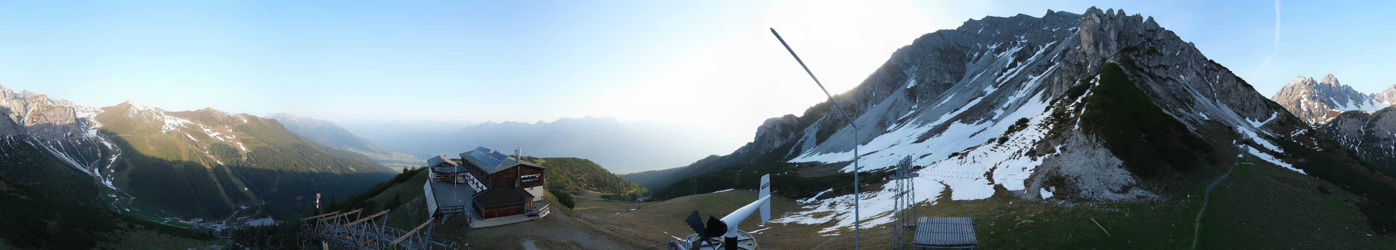 Archiv Foto Webcam Axams: Blick vom Birgitzköpflhaus
