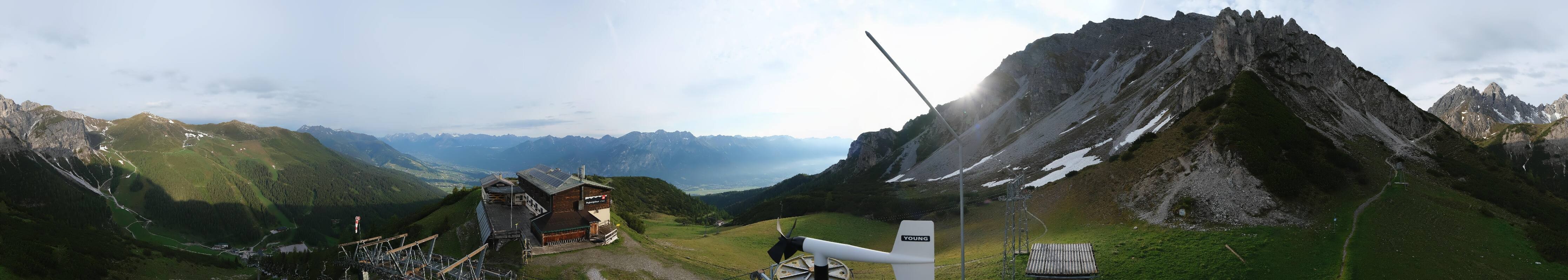 Archiv Foto Webcam Axams: Blick vom Birgitzköpflhaus