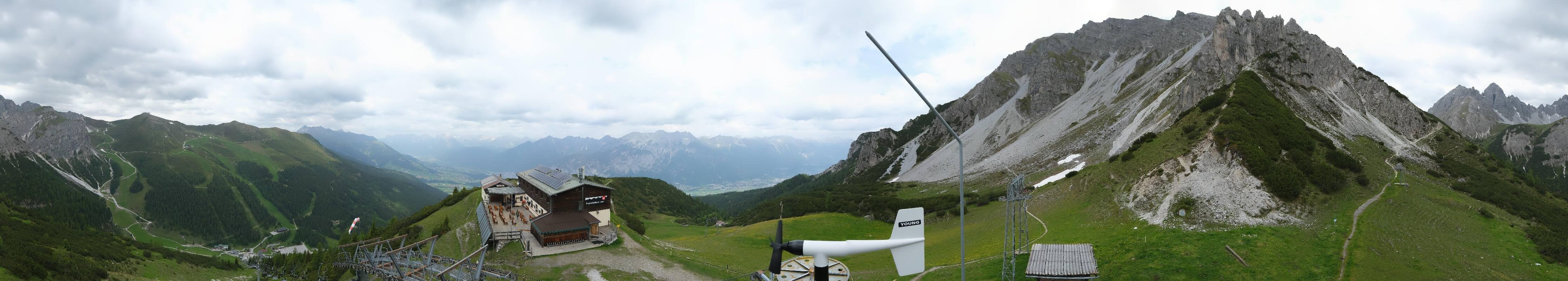 Archiv Foto Webcam Axams: Blick vom Birgitzköpflhaus