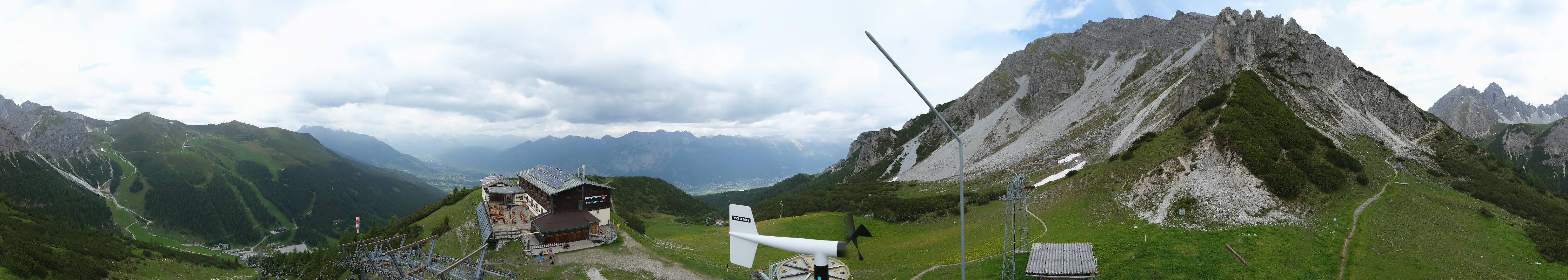 Archiv Foto Webcam Axams: Blick vom Birgitzköpflhaus