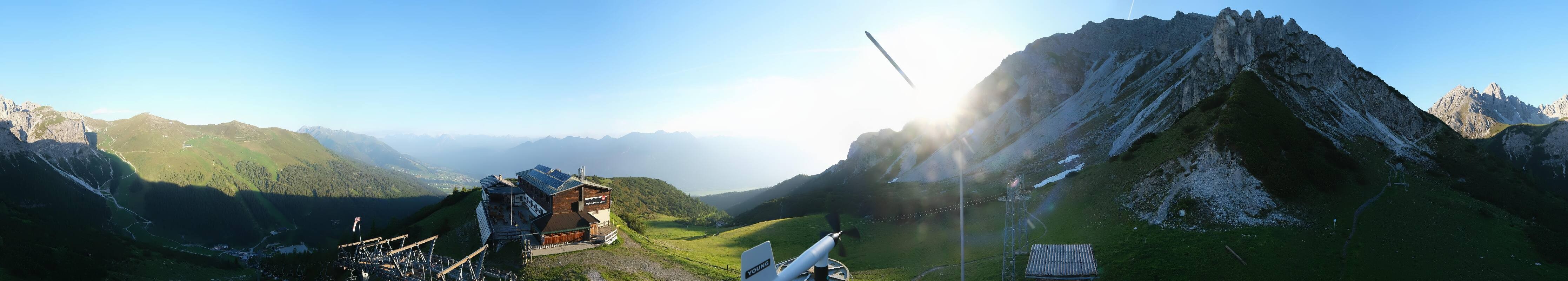 Archiv Foto Webcam Axams: Blick vom Birgitzköpflhaus