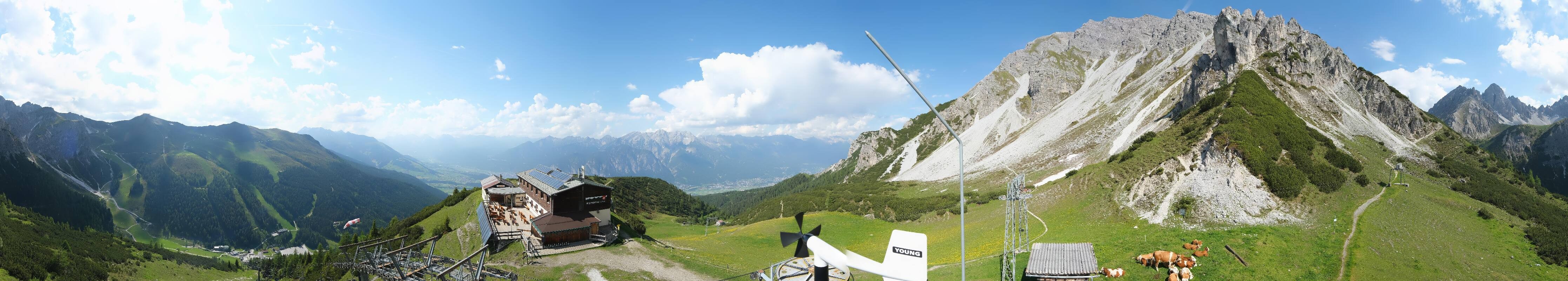 Archiv Foto Webcam Axams: Blick vom Birgitzköpflhaus