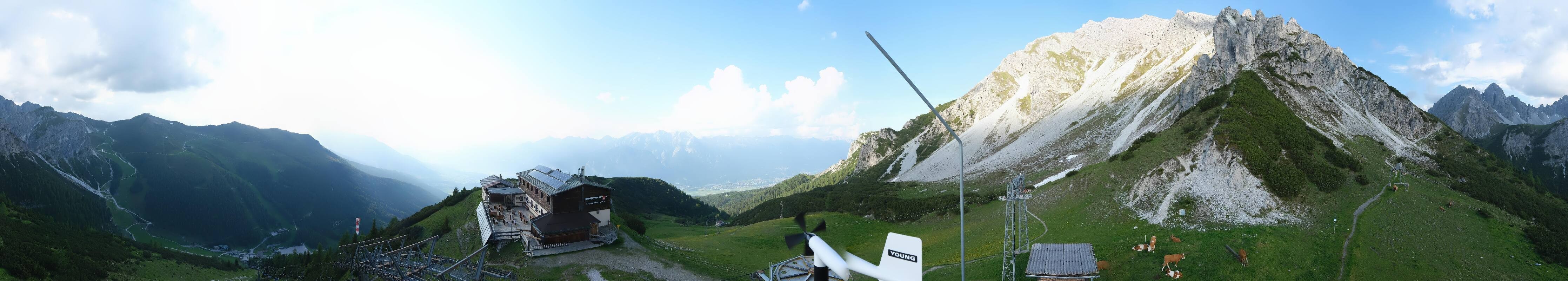 Archiv Foto Webcam Axams: Blick vom Birgitzköpflhaus