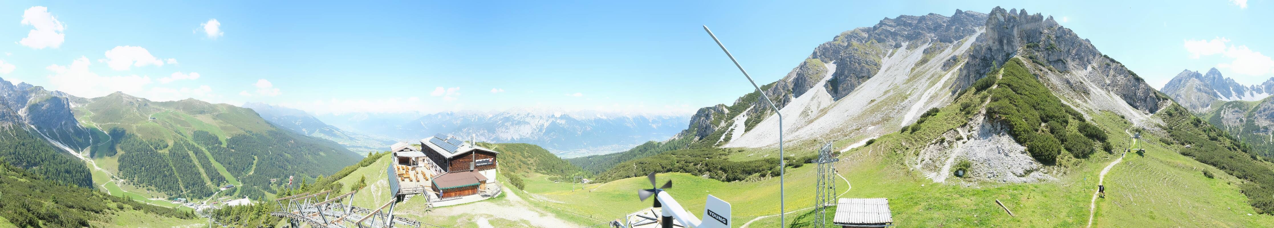 Archiv Foto Webcam Axams: Blick vom Birgitzköpflhaus