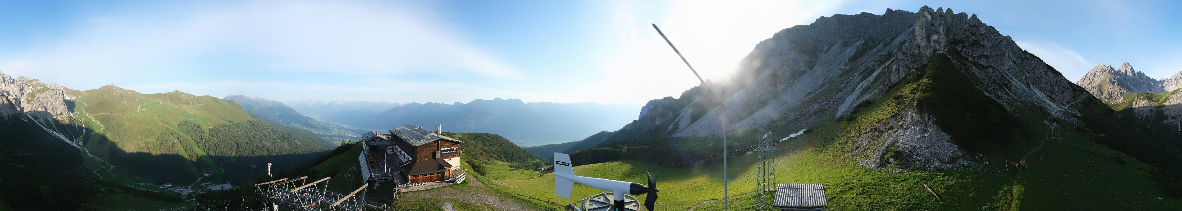 Archiv Foto Webcam Axams: Blick vom Birgitzköpflhaus