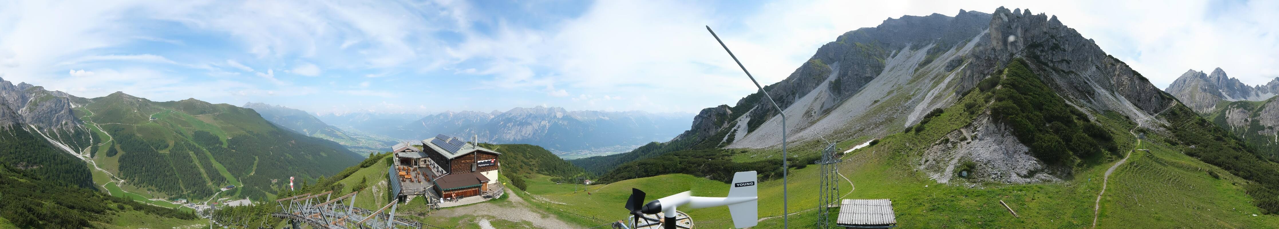 Archiv Foto Webcam Axams: Blick vom Birgitzköpflhaus