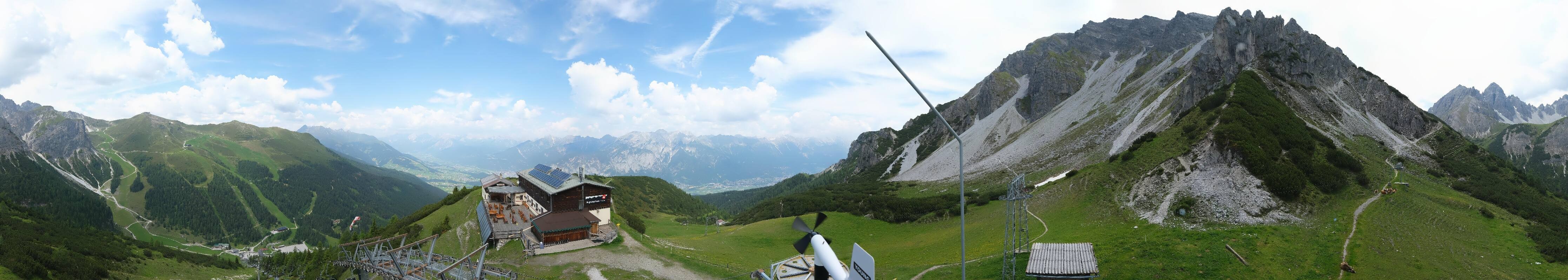 Archiv Foto Webcam Axams: Blick vom Birgitzköpflhaus
