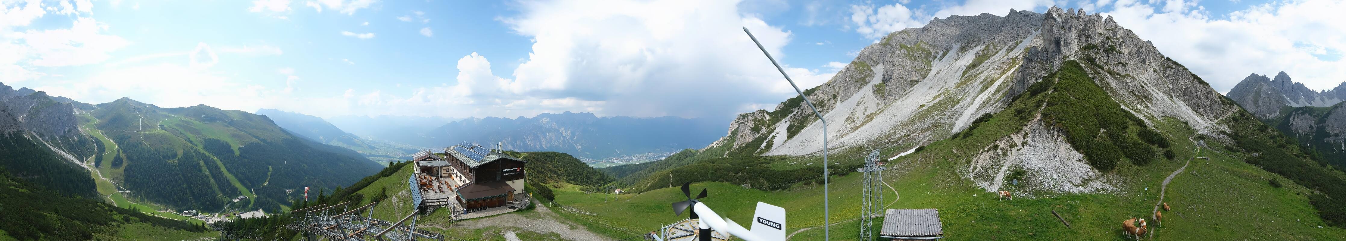 Archiv Foto Webcam Axams: Blick vom Birgitzköpflhaus