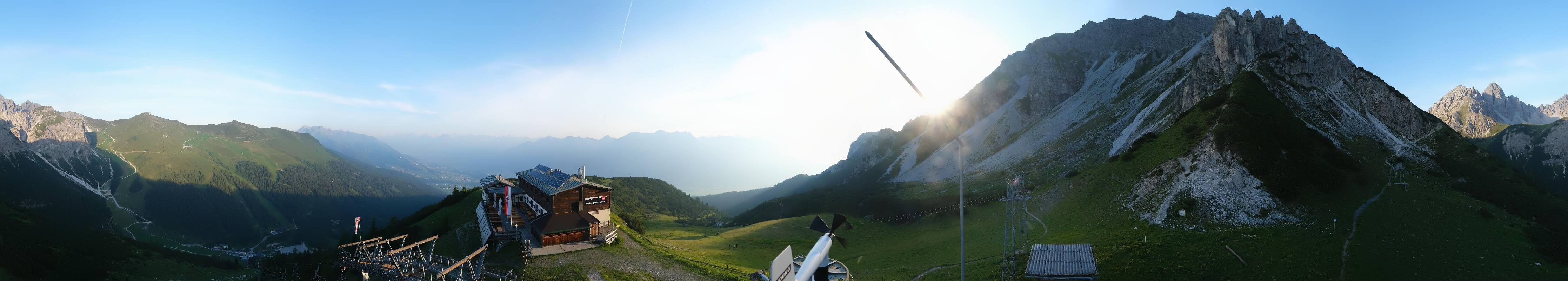 Archiv Foto Webcam Axams: Blick vom Birgitzköpflhaus