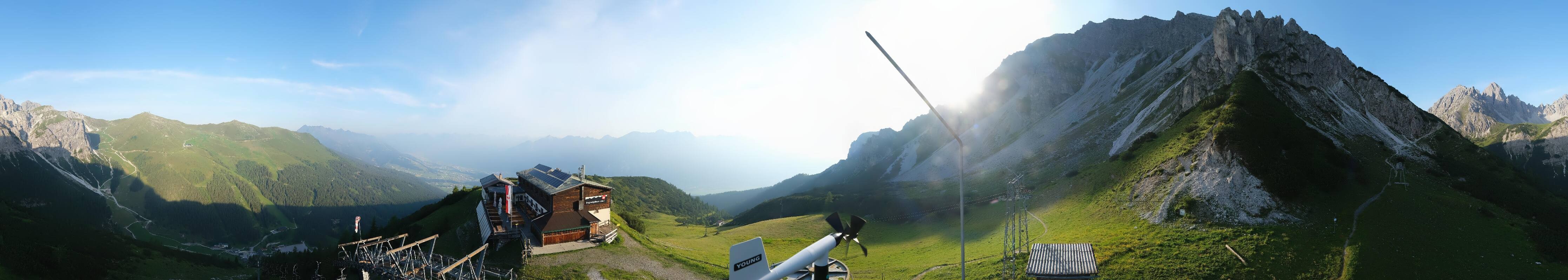 Archiv Foto Webcam Axams: Blick vom Birgitzköpflhaus