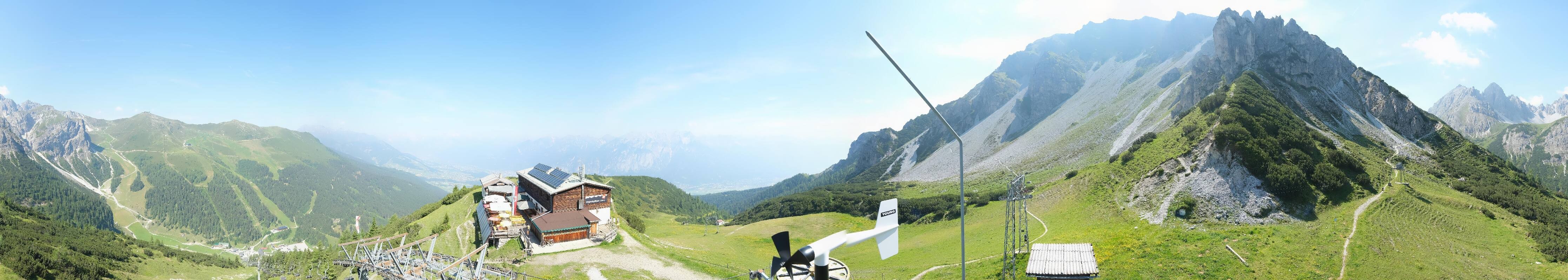 Archiv Foto Webcam Axams: Blick vom Birgitzköpflhaus