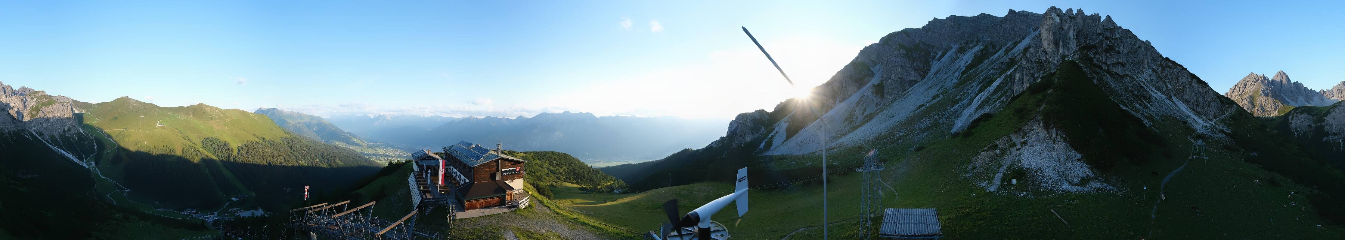 Archiv Foto Webcam Axams: Blick vom Birgitzköpflhaus