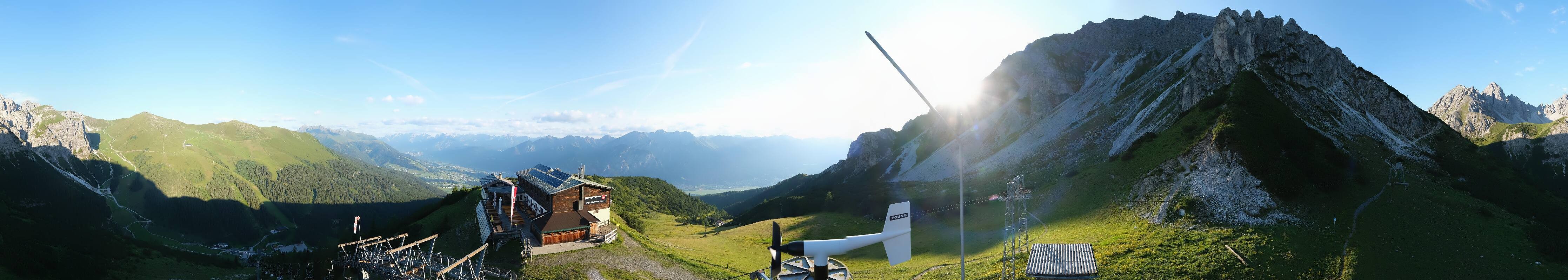Archiv Foto Webcam Axams: Blick vom Birgitzköpflhaus