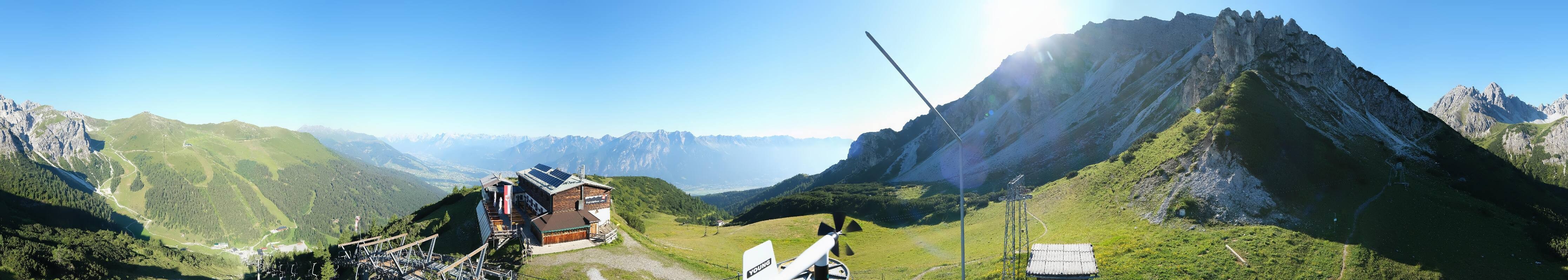 Archiv Foto Webcam Axams: Blick vom Birgitzköpflhaus