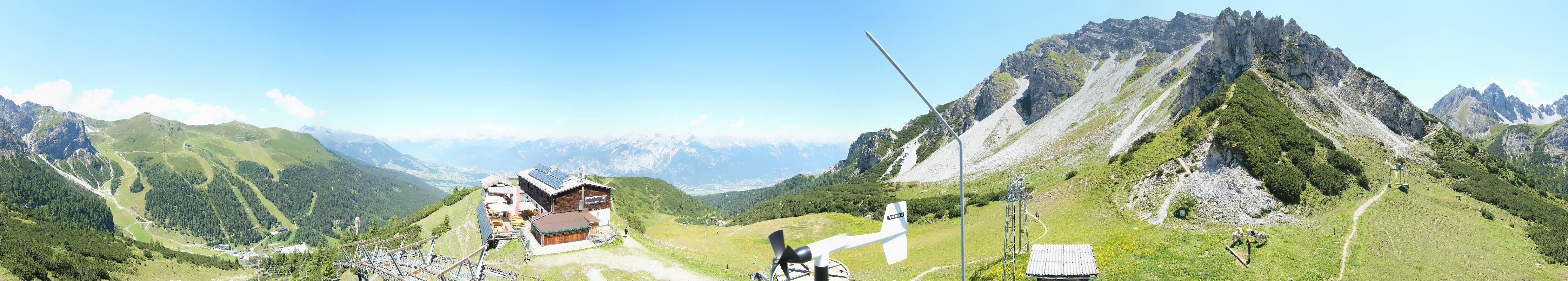 Archiv Foto Webcam Axams: Blick vom Birgitzköpflhaus
