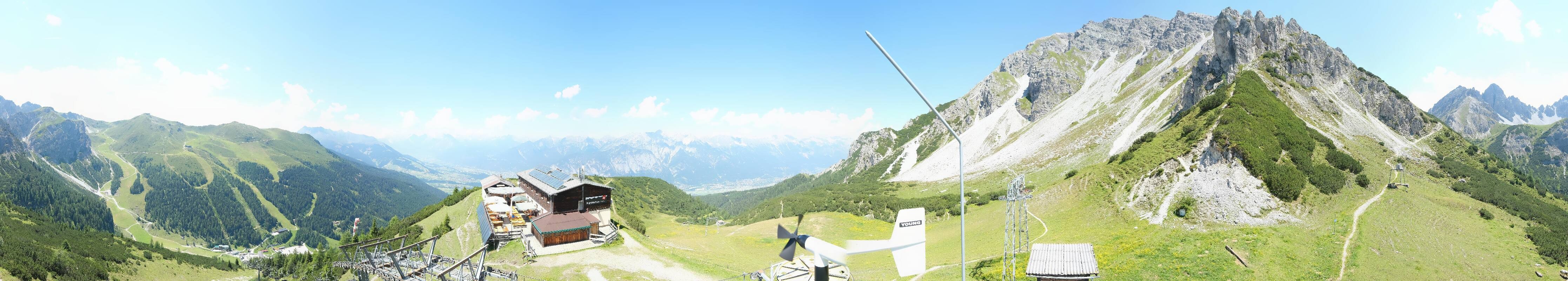 Archiv Foto Webcam Axams: Blick vom Birgitzköpflhaus