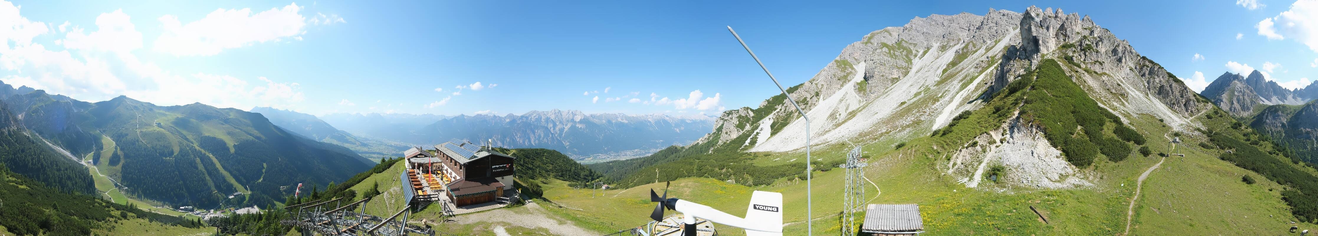 Archiv Foto Webcam Axams: Blick vom Birgitzköpflhaus