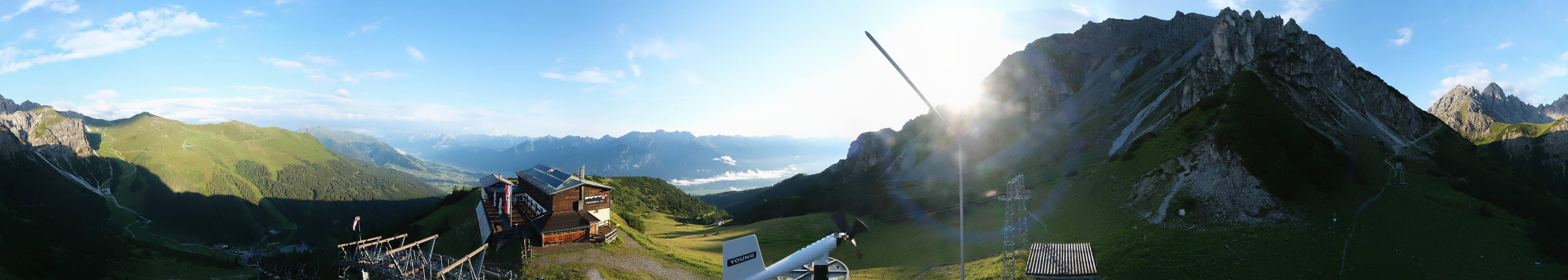 Archiv Foto Webcam Axams: Blick vom Birgitzköpflhaus