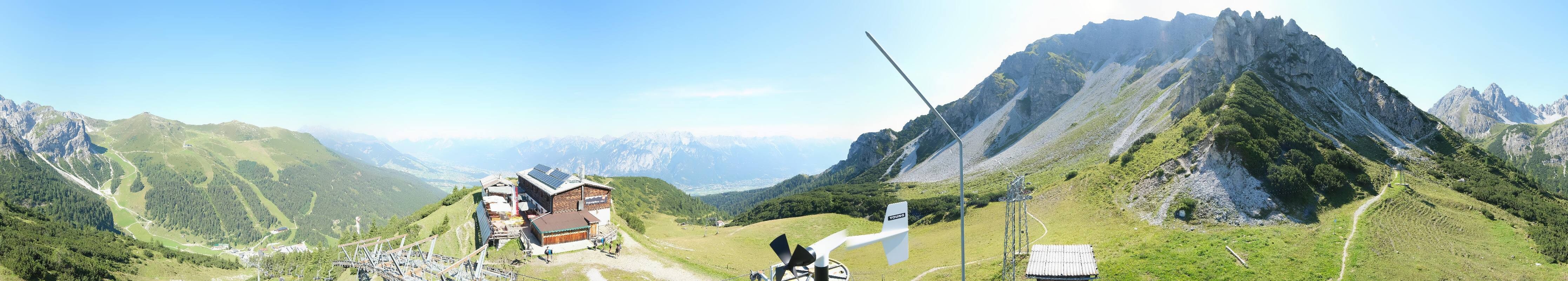 Archiv Foto Webcam Axams: Blick vom Birgitzköpflhaus