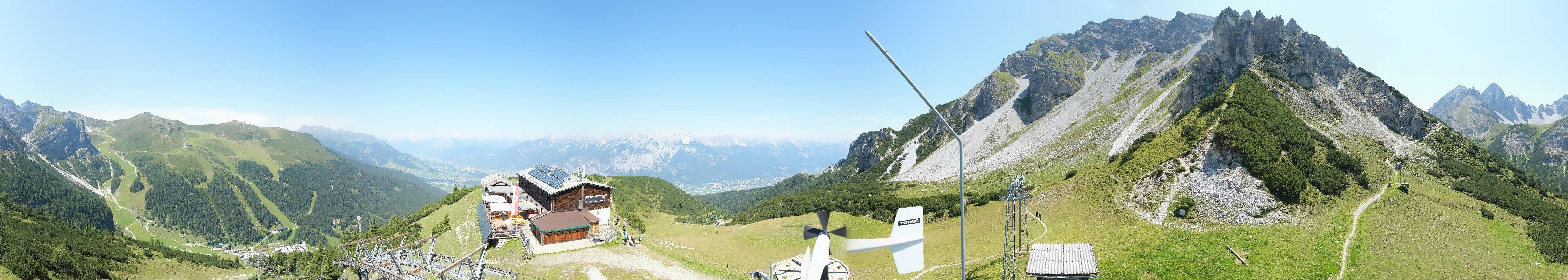 Archiv Foto Webcam Axams: Blick vom Birgitzköpflhaus