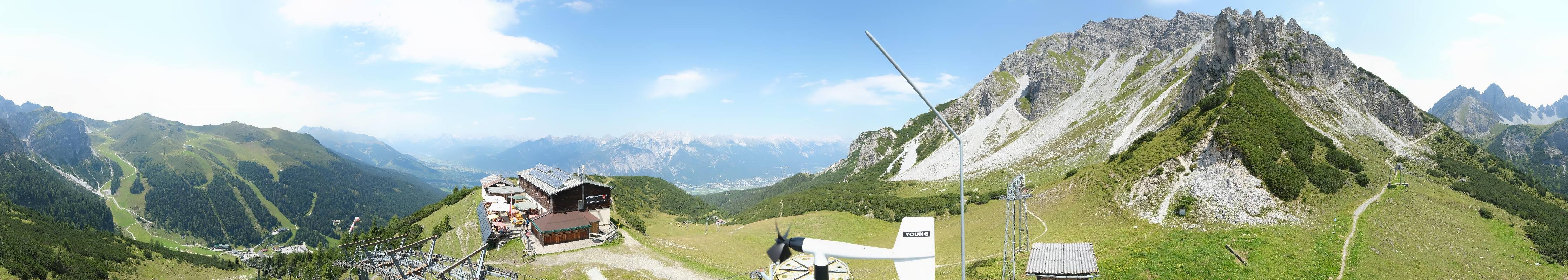 Archiv Foto Webcam Axams: Blick vom Birgitzköpflhaus