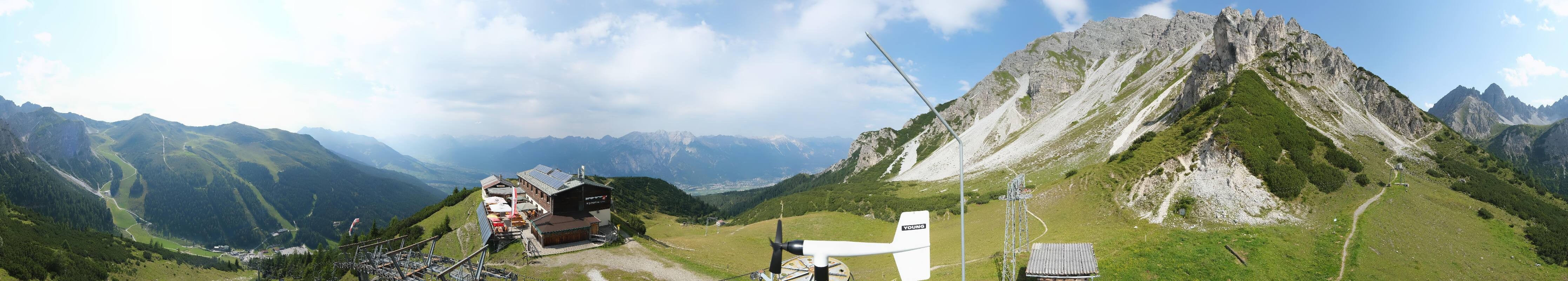 Archiv Foto Webcam Axams: Blick vom Birgitzköpflhaus