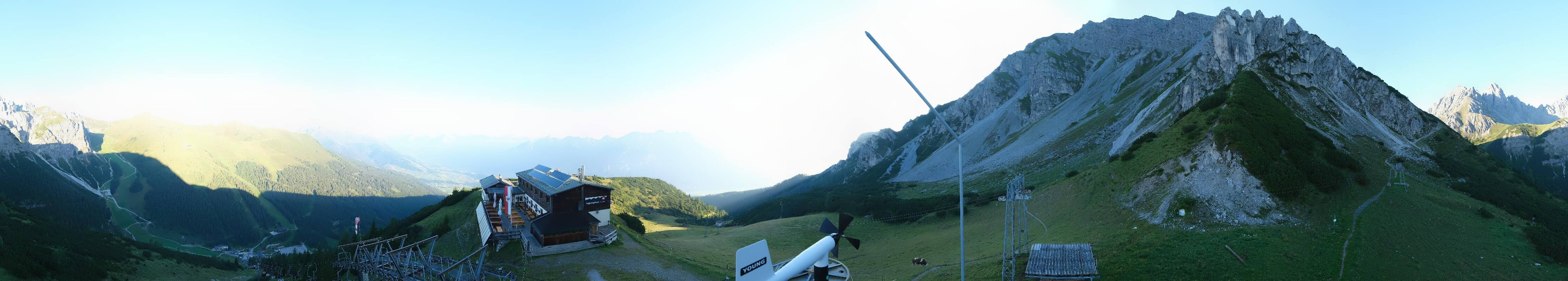 Archiv Foto Webcam Axams: Blick vom Birgitzköpflhaus