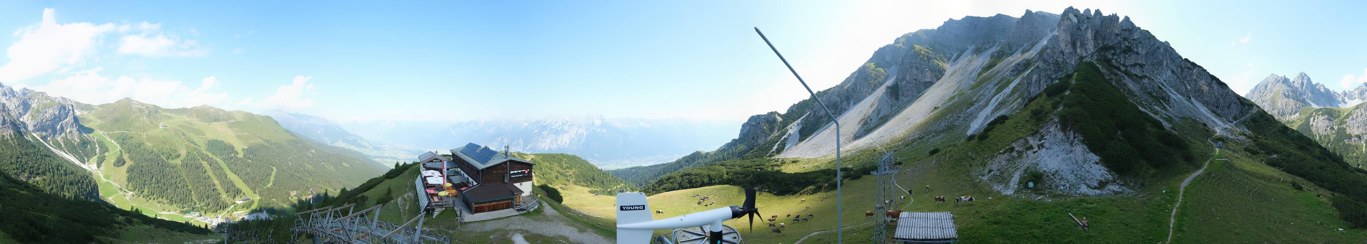 Archiv Foto Webcam Axams: Blick vom Birgitzköpflhaus