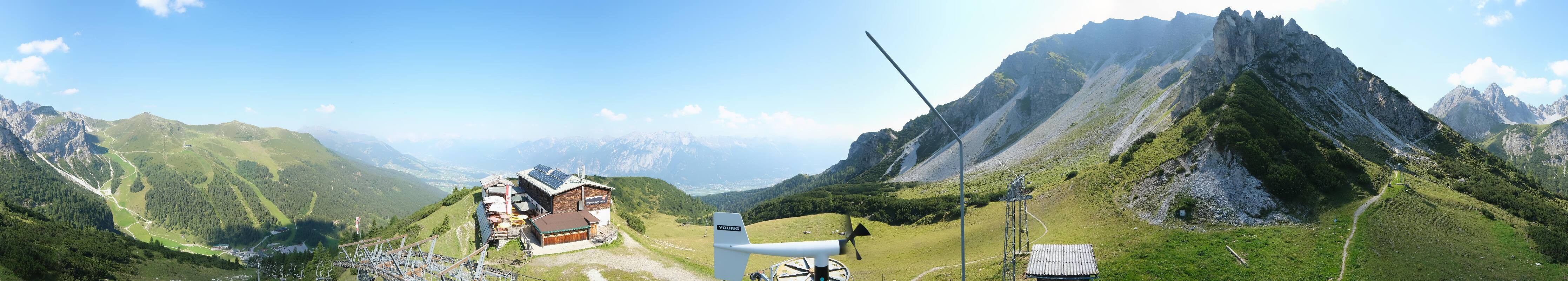 Archiv Foto Webcam Axams: Blick vom Birgitzköpflhaus