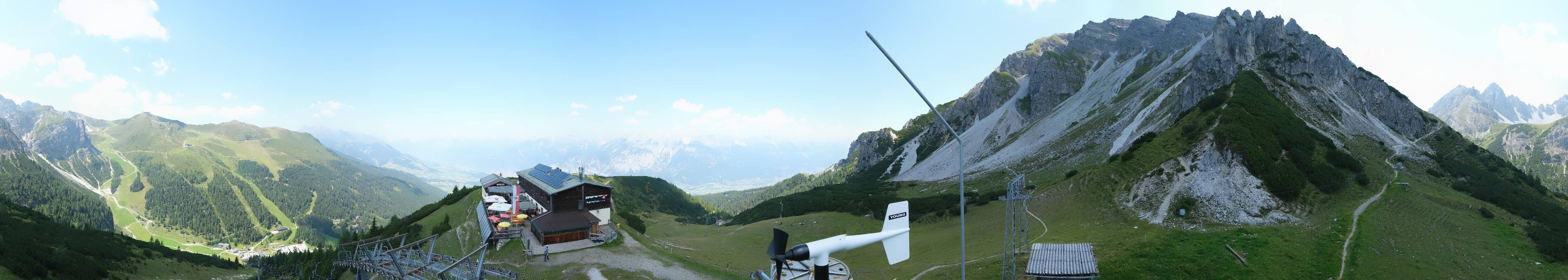 Archiv Foto Webcam Axams: Blick vom Birgitzköpflhaus