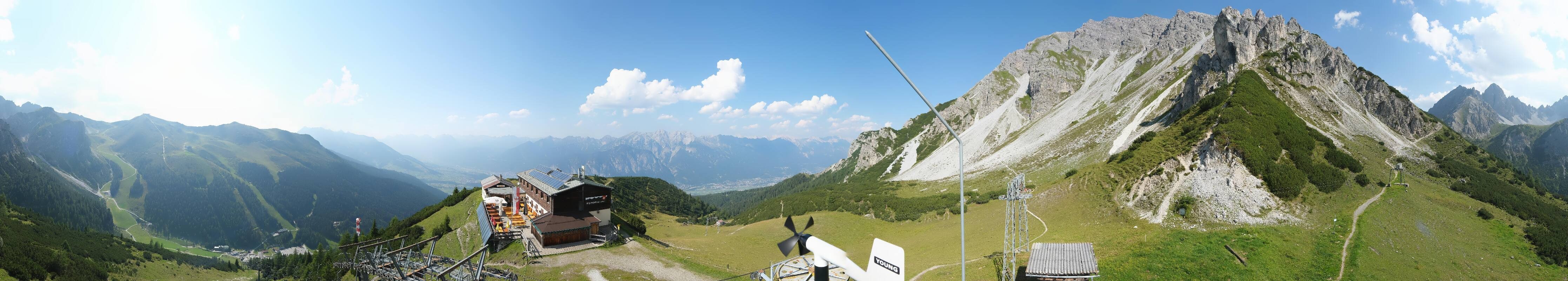 Archiv Foto Webcam Axams: Blick vom Birgitzköpflhaus